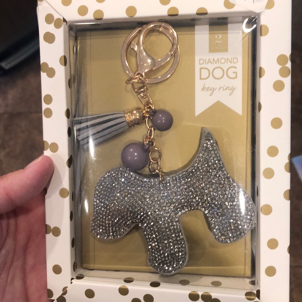 NIB diamond dog keyring